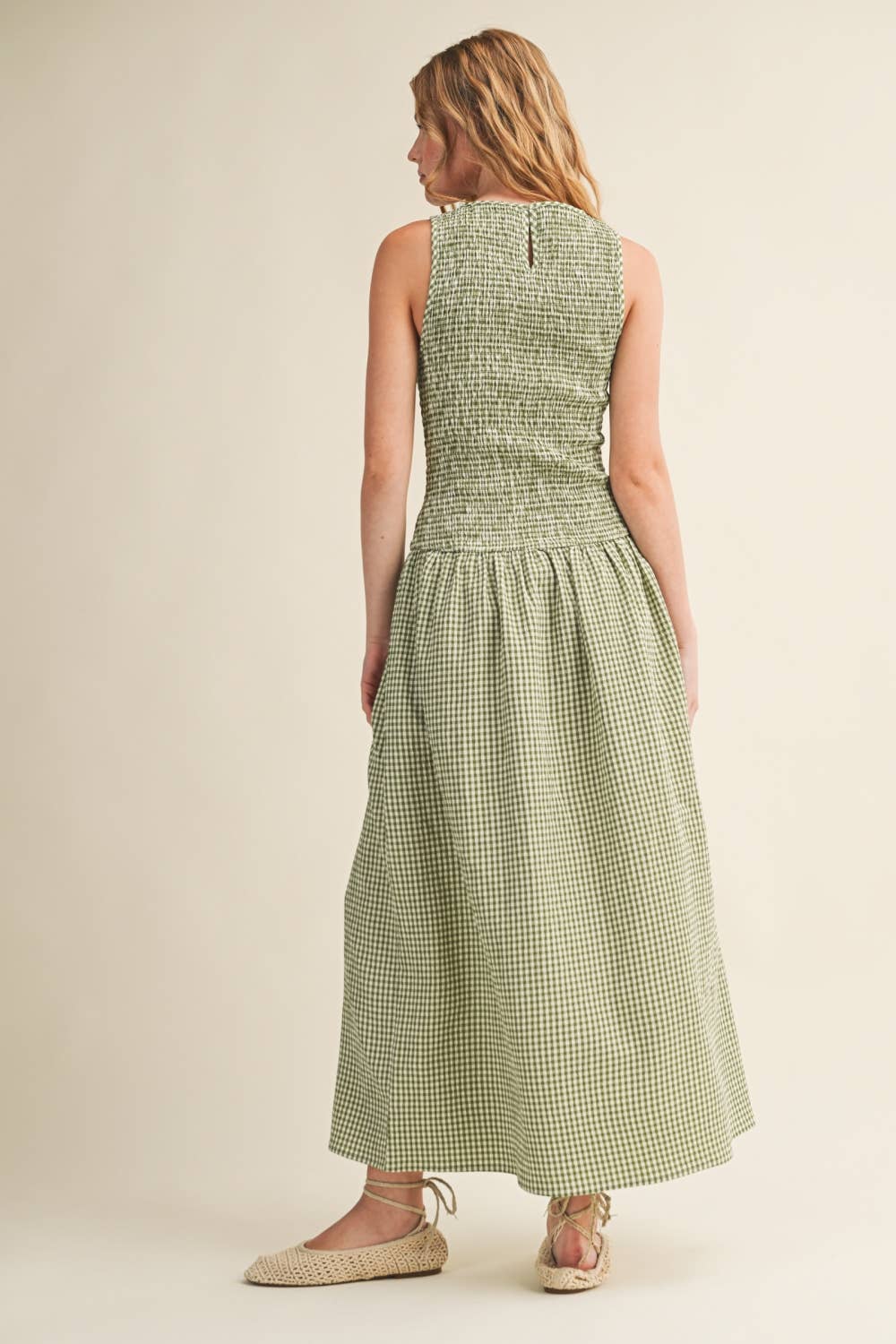 The Sabine Gingham Maxi Dress