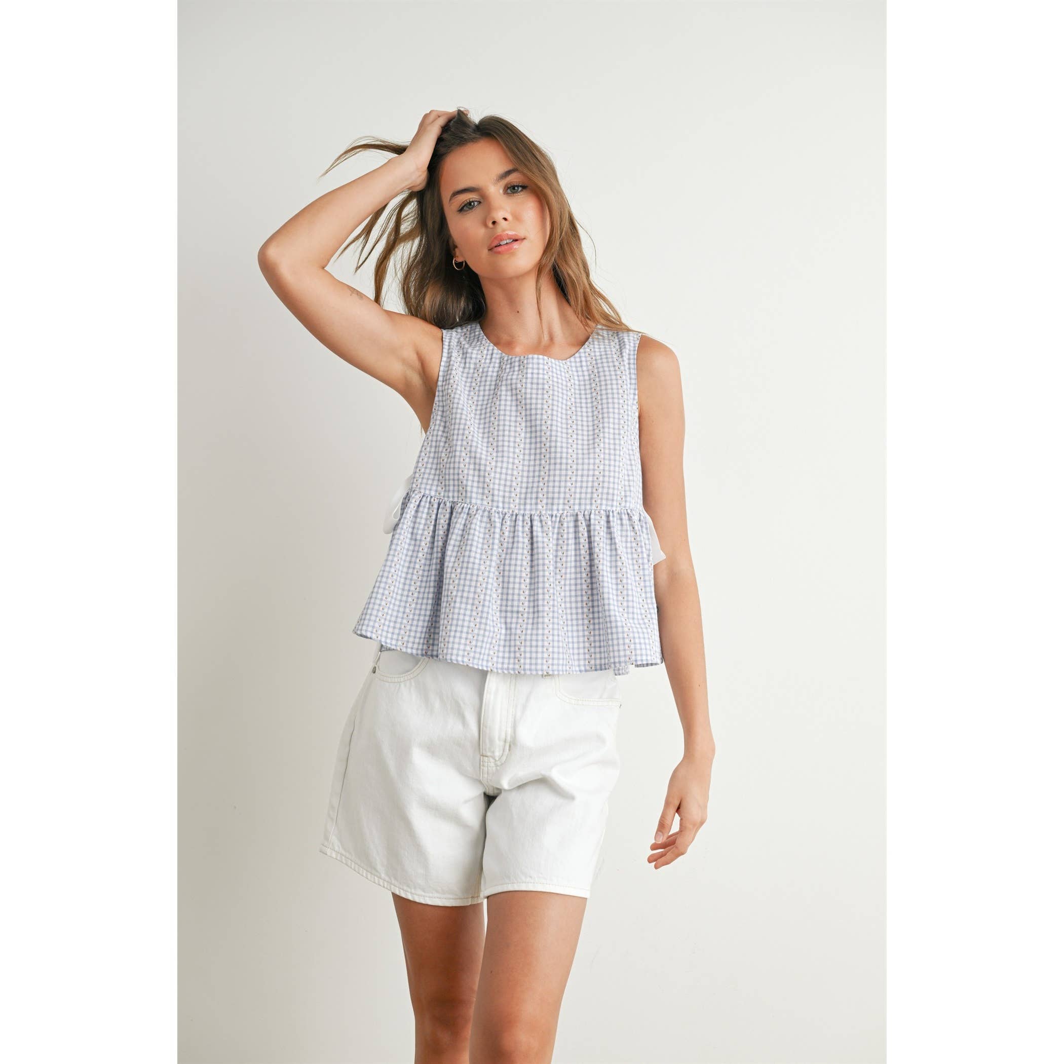 The Sky Peplum Top