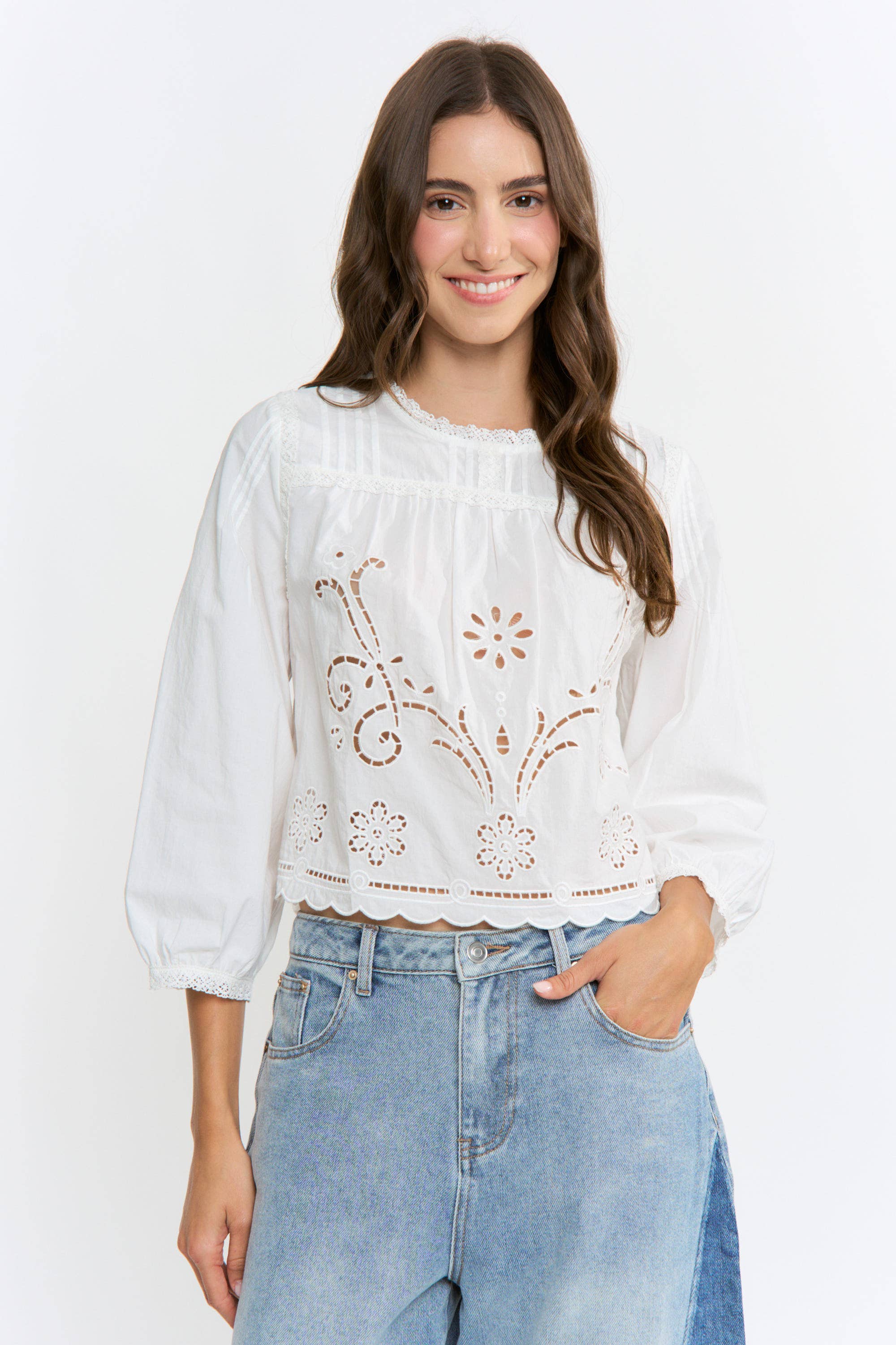 The Provence Eyelet Blouse