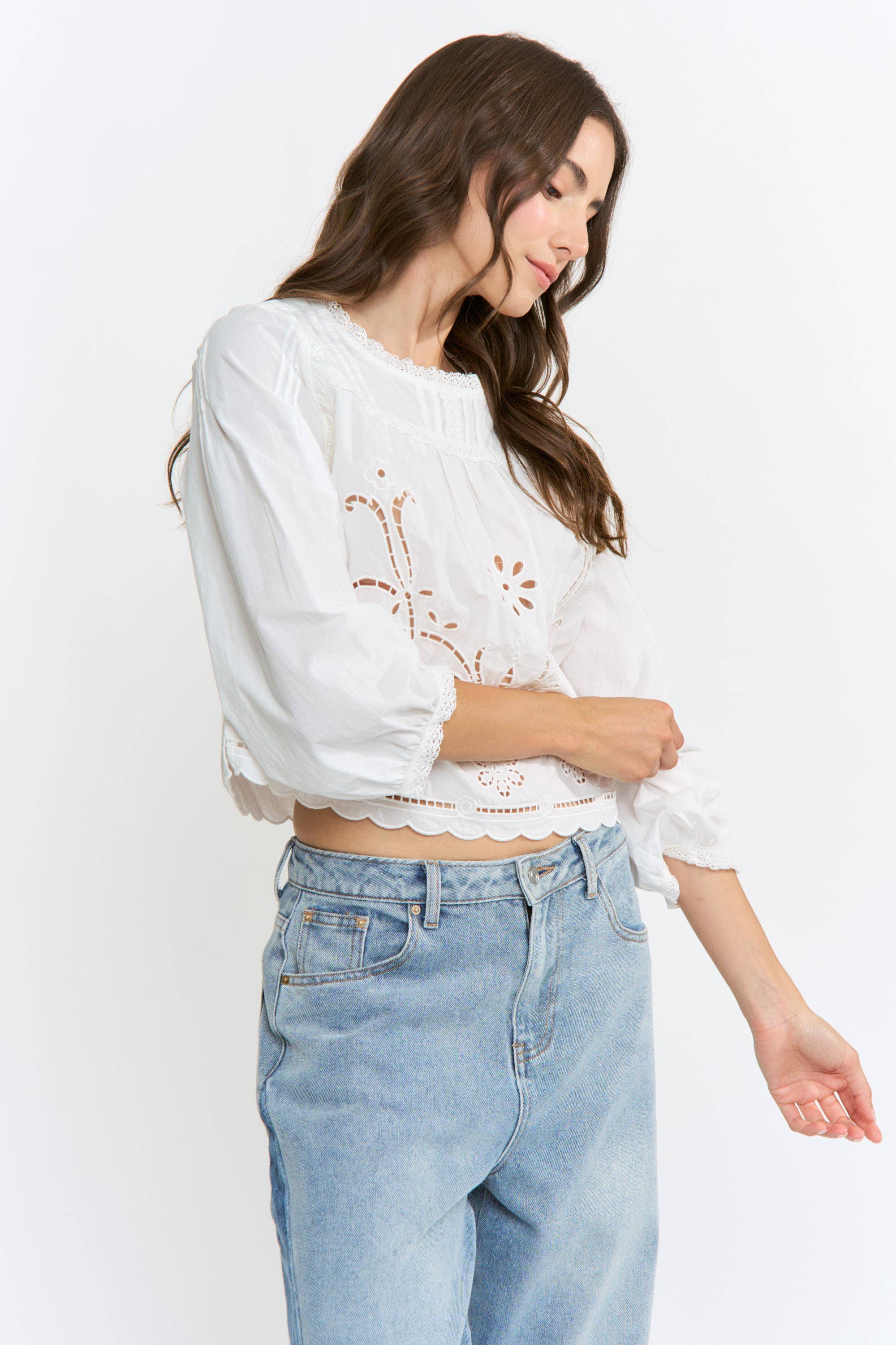 The Provence Eyelet Blouse