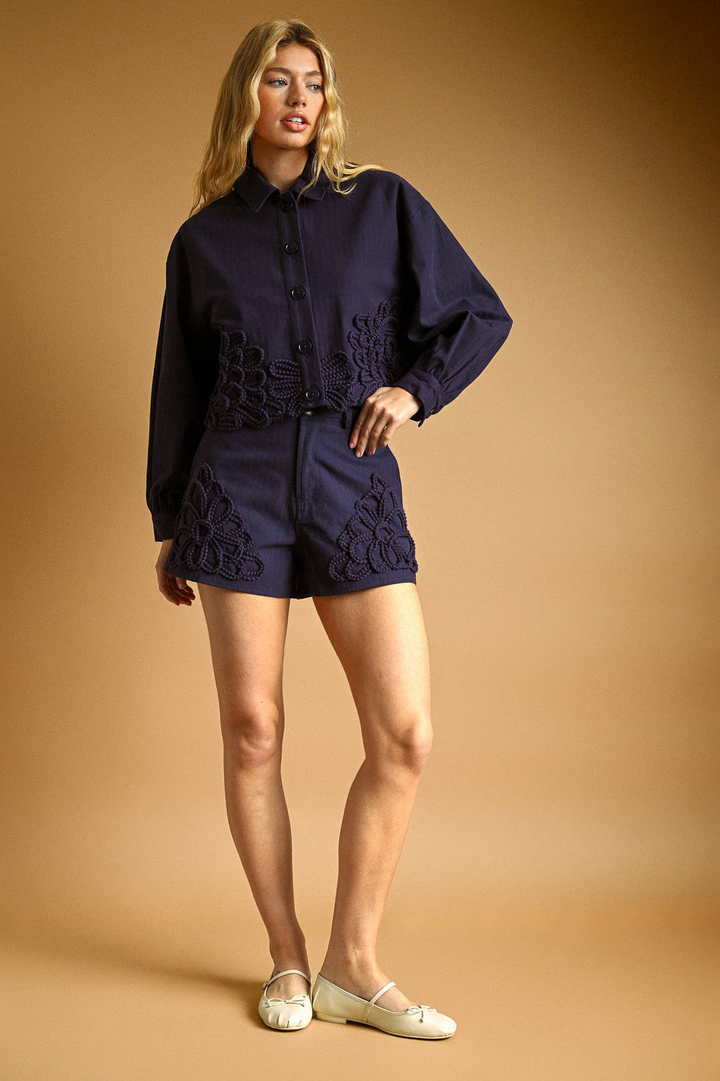 The Midnight Embroidered Shorts
