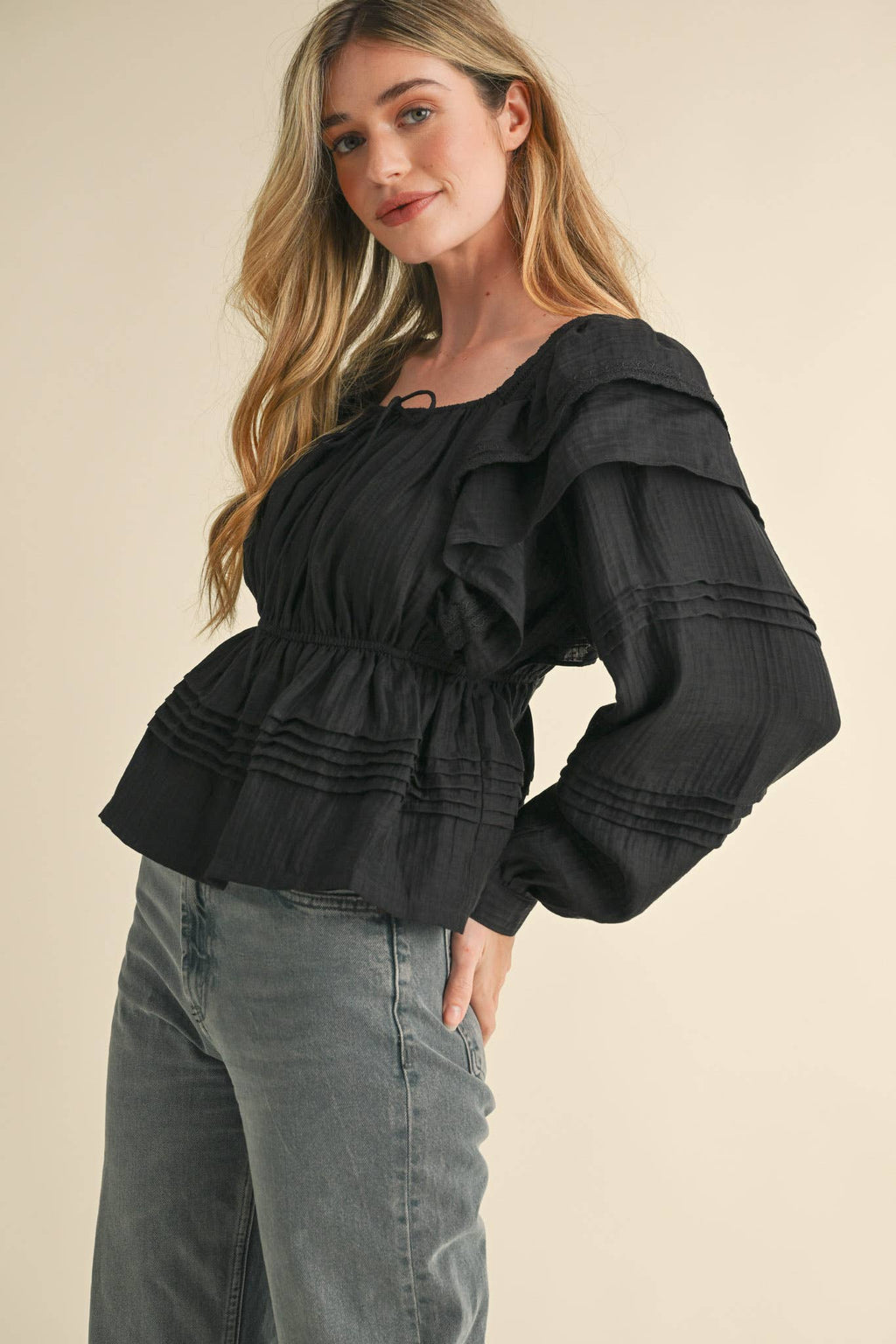 The Lacy Ruffled Top