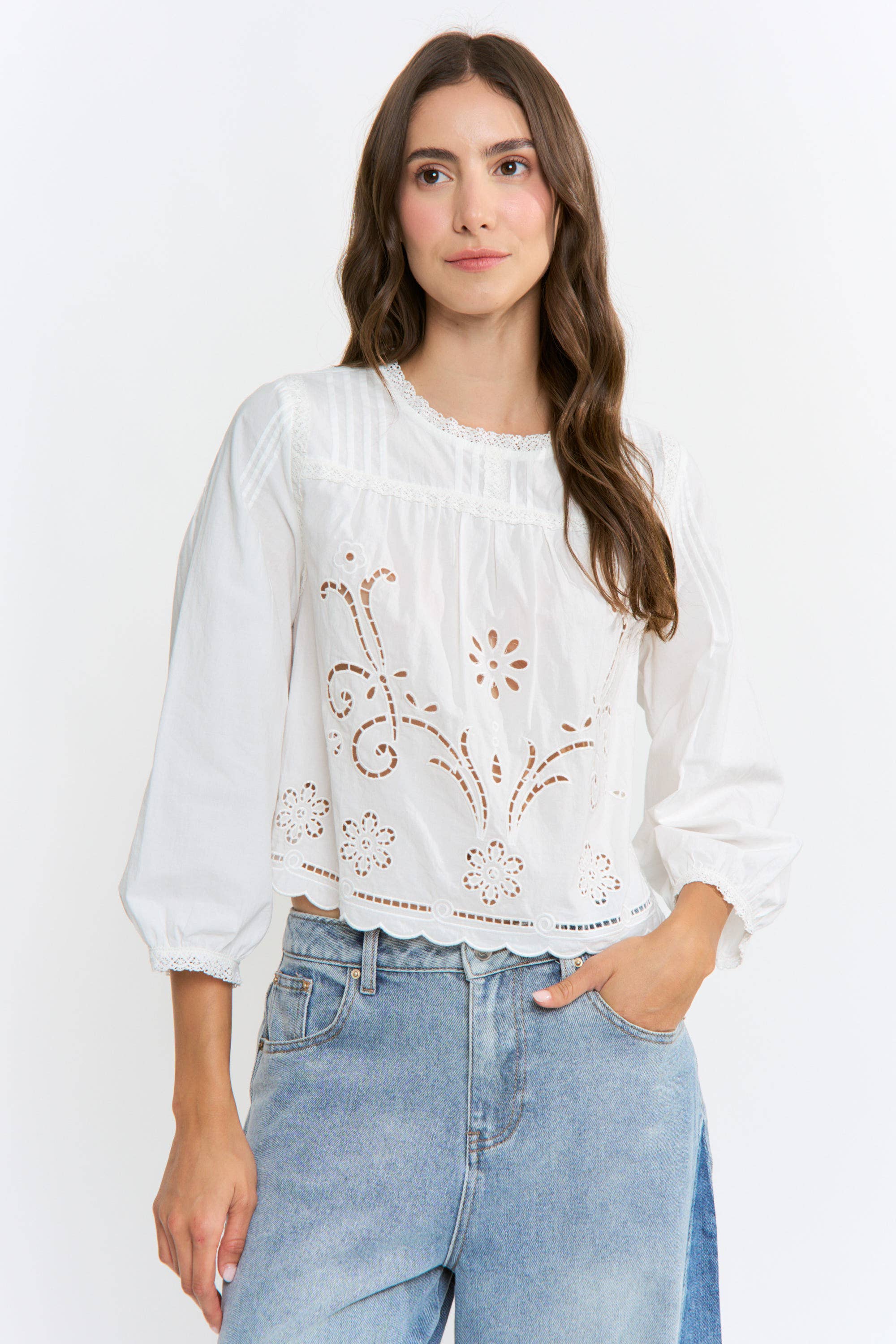 The Provence Eyelet Blouse