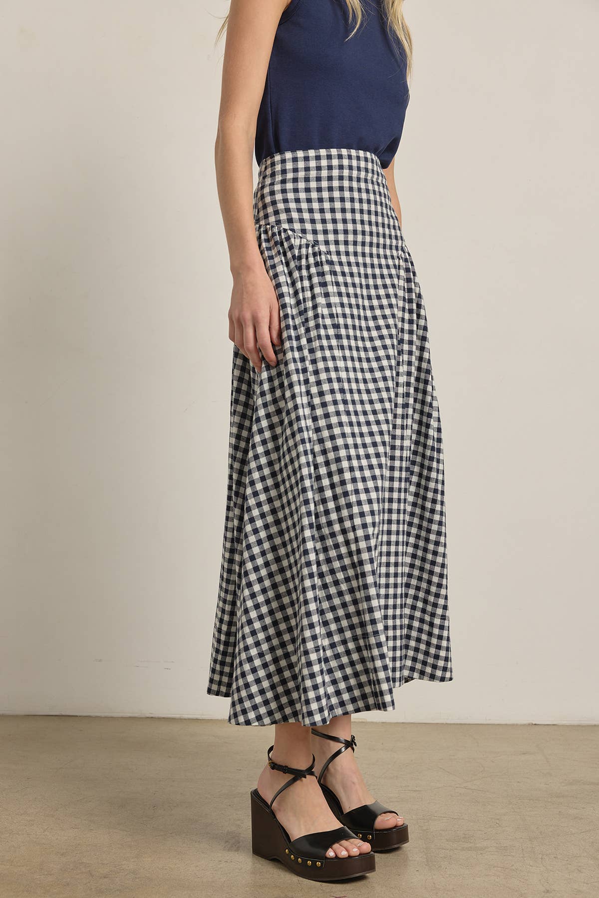 The Gretchen Gingham Midi Skirt