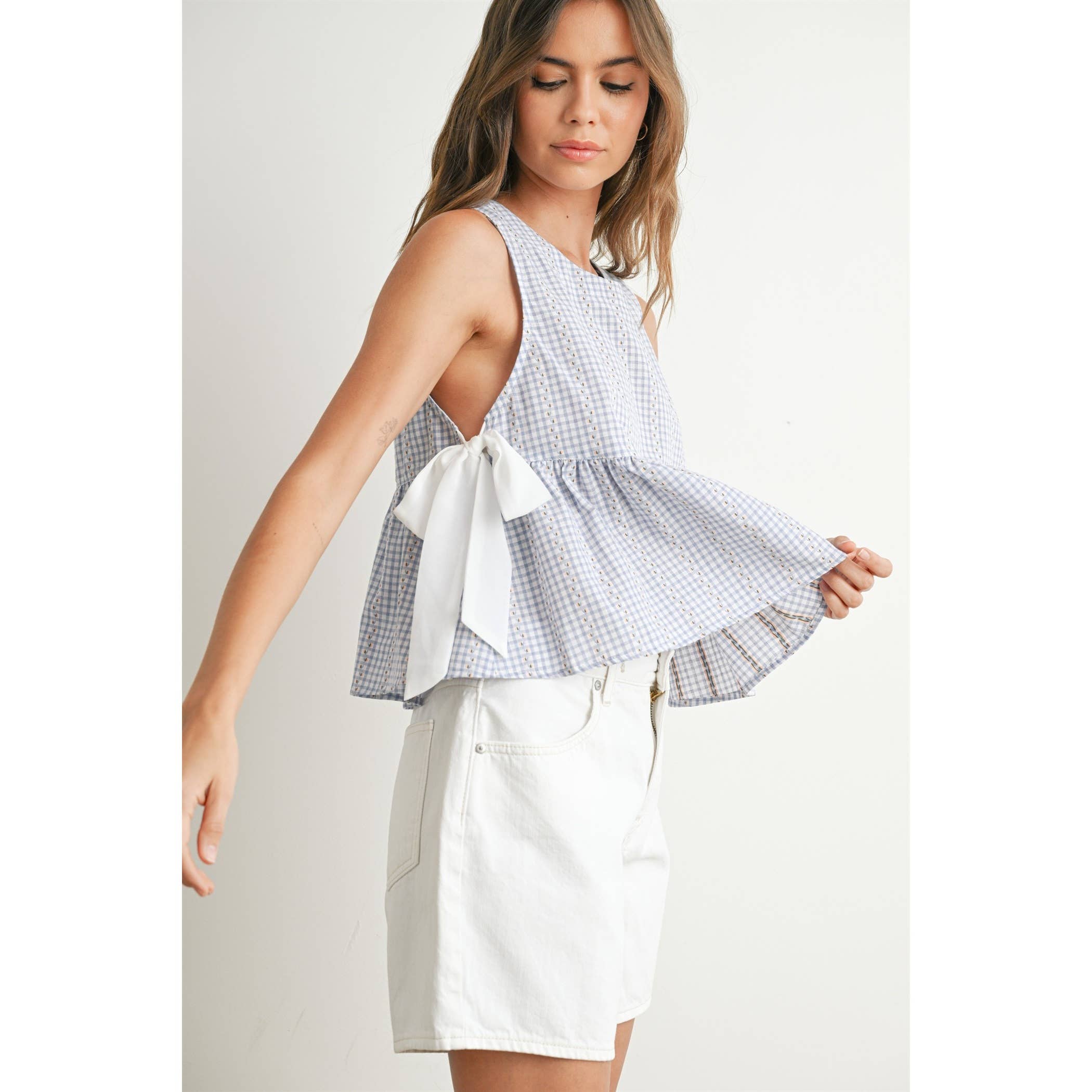 The Sky Peplum Top