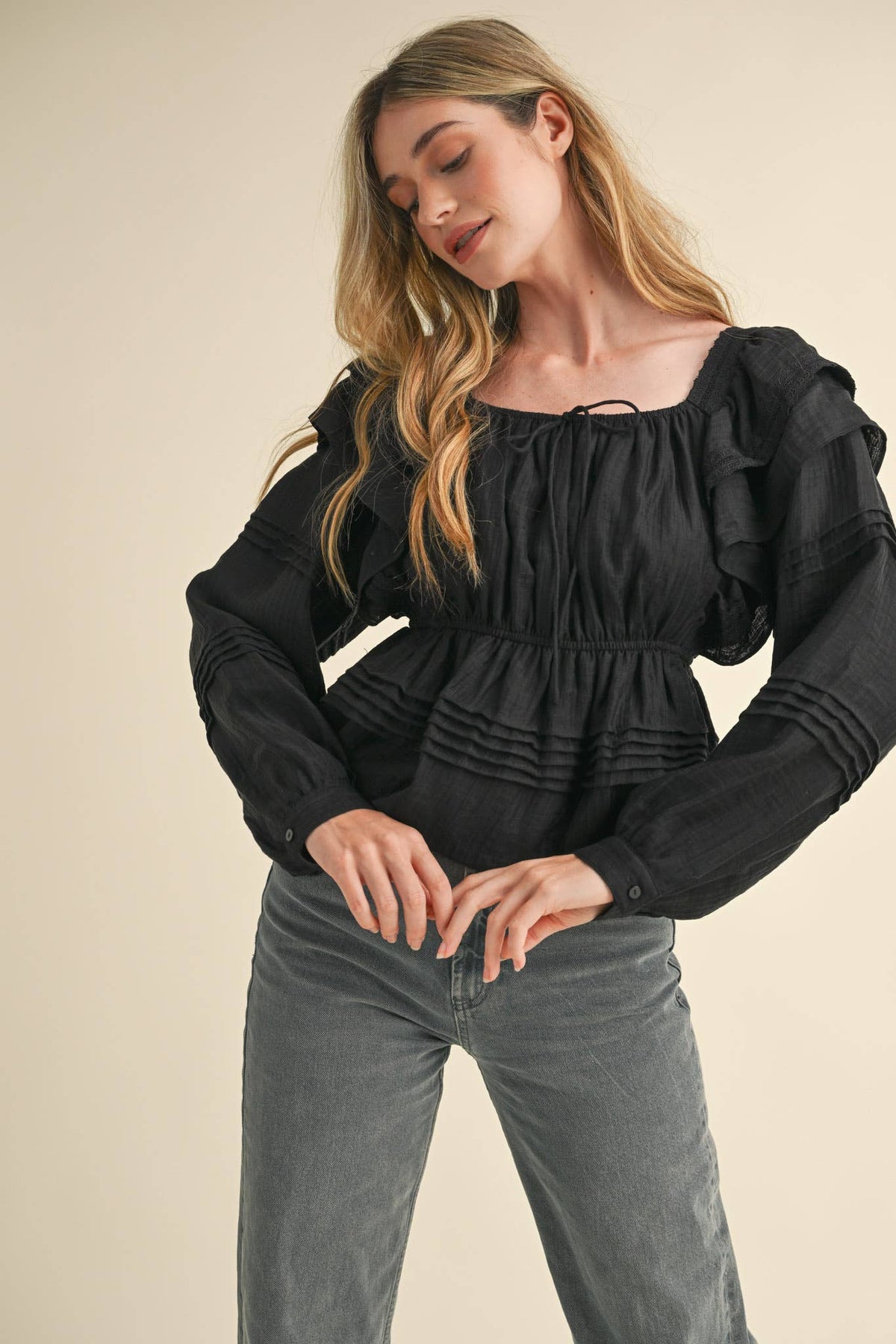 The Lacy Ruffled Top
