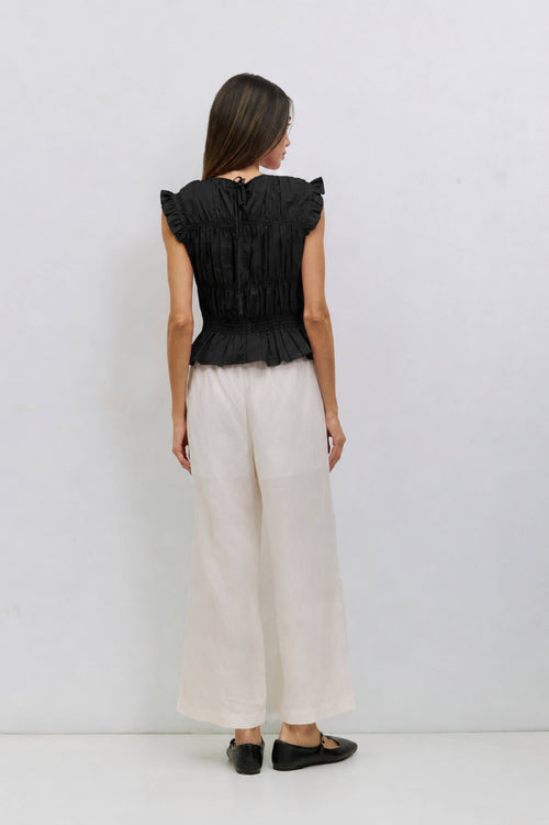 The Eugenie Smocked Ruffle Top