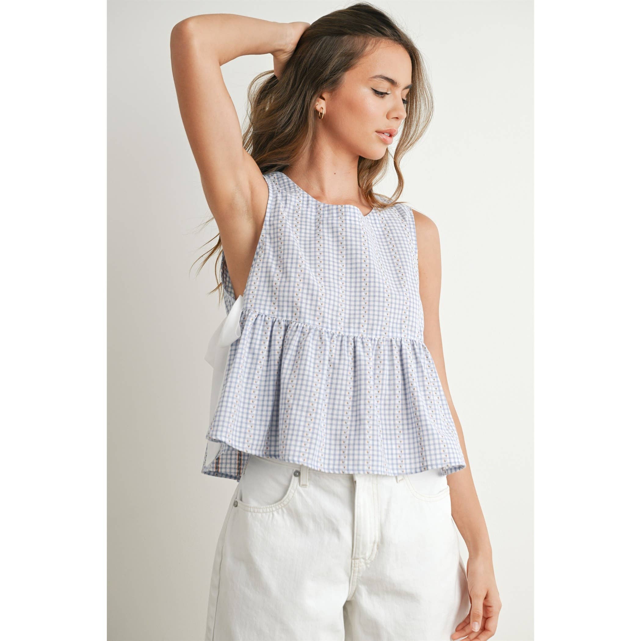 The Sky Peplum Top