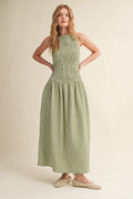 The Sabine Gingham Maxi Dress