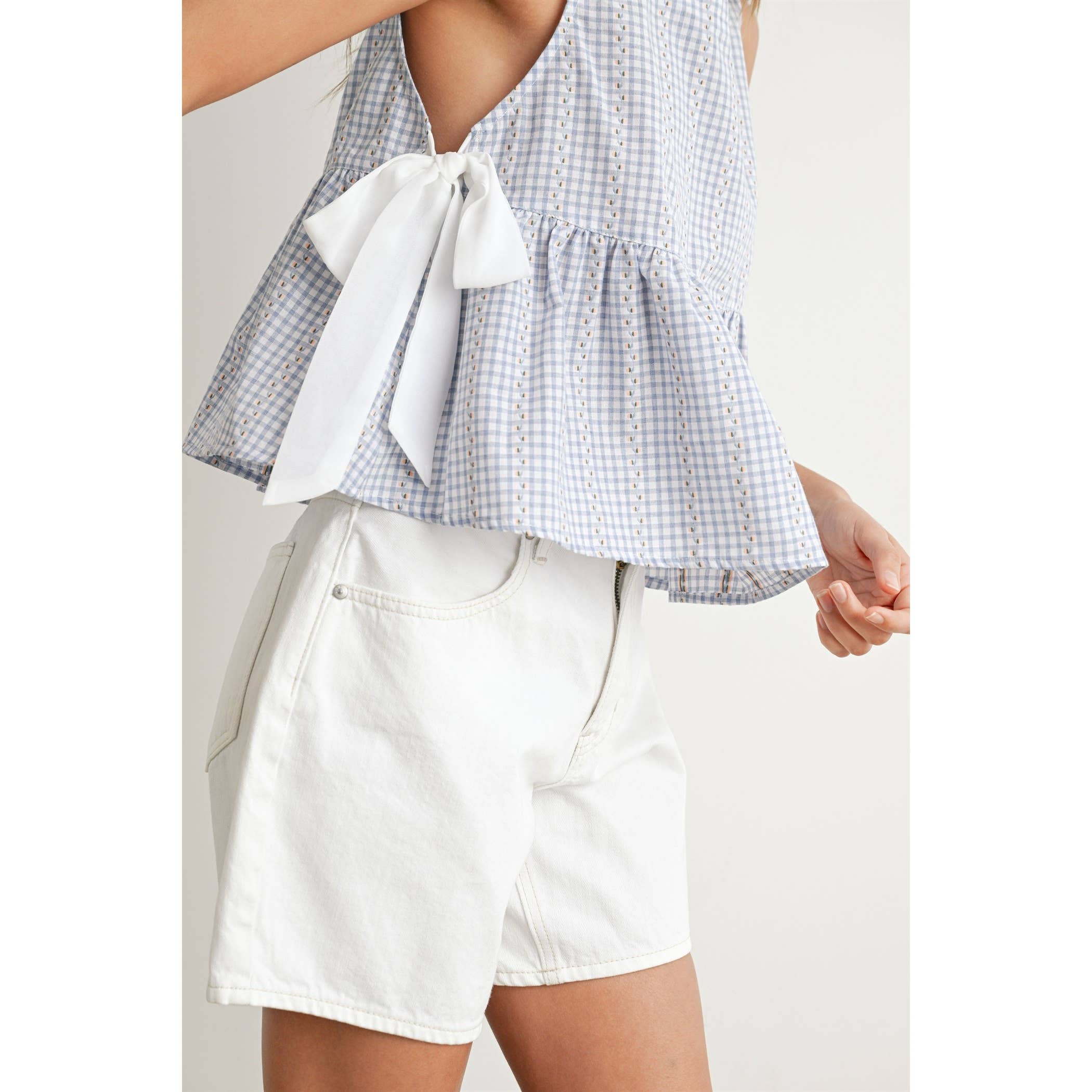 The Sky Peplum Top