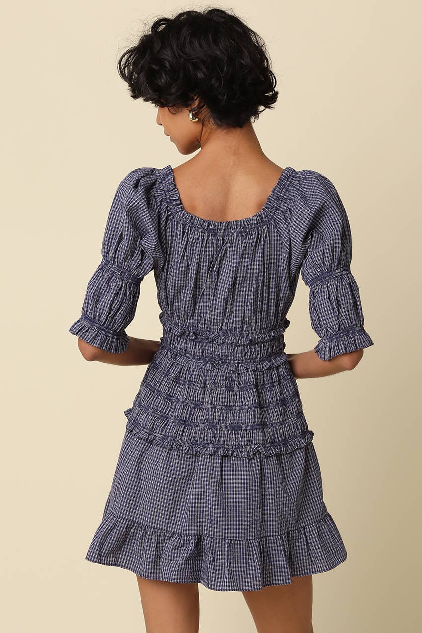 The Hazel Smocked Mini Dress