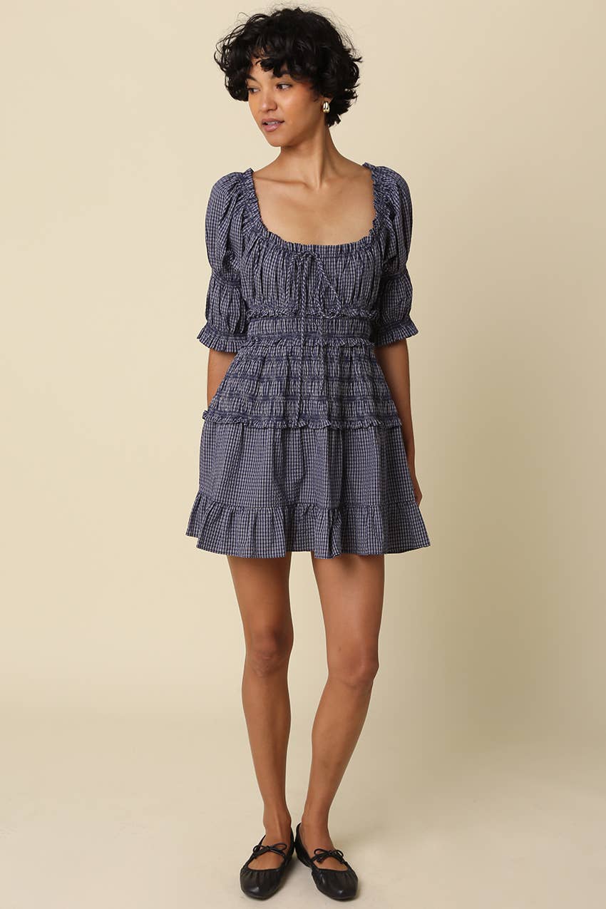 The Hazel Smocked Mini Dress